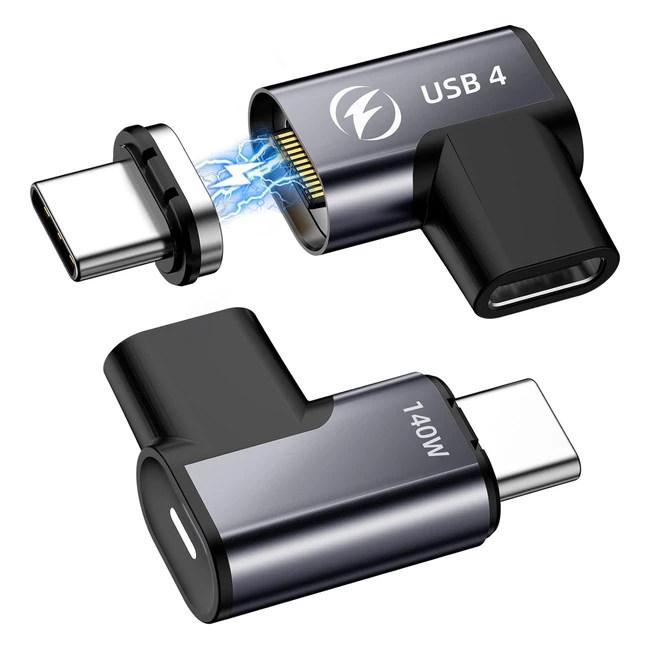 ¡Paquete de 2 adaptadores magnéticos USB C de 140W! ¡Conecta y carga tus dispositivos con facilidad!