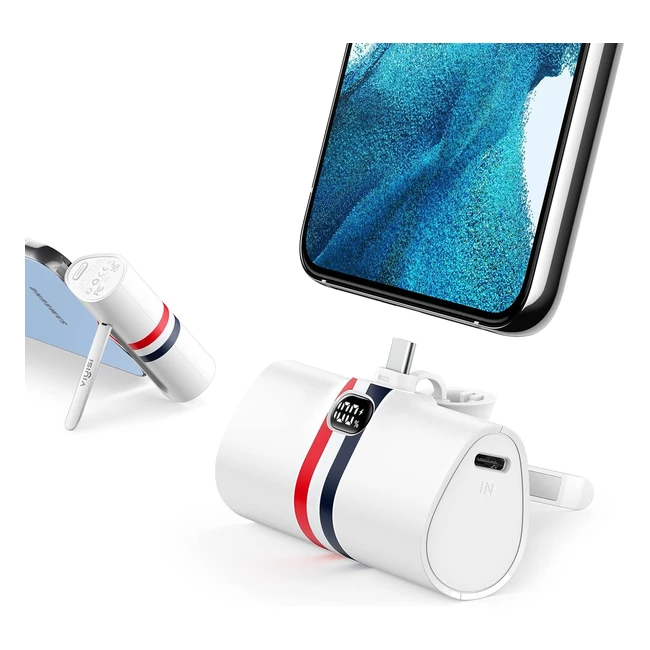 Powerbank USB C 5000mAh Mini Caricabatterie Portatile 20W Viyisi Batteria Esterna Display LED