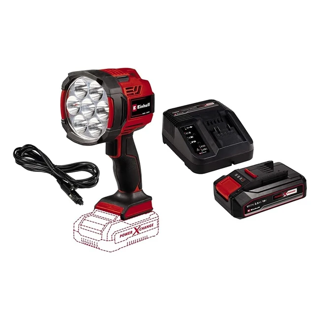 Einhell Akkulampe TECL 182500 LiAC Power XChange Li-Ion 18V 2500lm 7 LEDs 6500K 