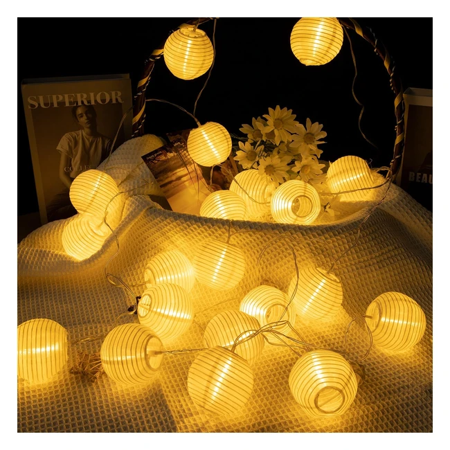Guirlande lumineuse LED lampion 16 LEDs lampe lanterne pour décoration intérieure mariage fête