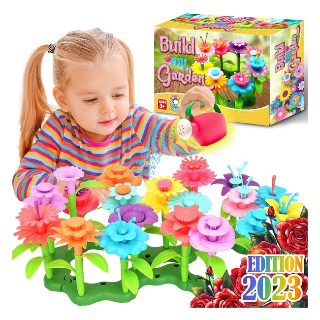 Funzbo Flower Garden Building STEM Toys - Educational Activity for Preschool Children - Ages 3-7 - Stacking Game for Toddlers