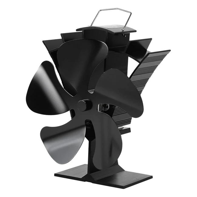 Tomersun Log Burner Fan - Newly Designed 5 Blades Mini Heat Powered Fan - Silent