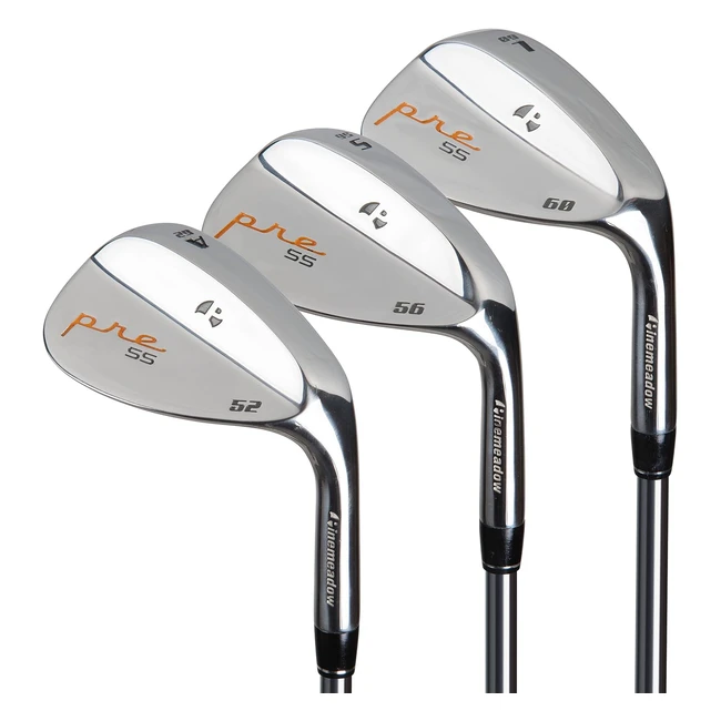 Ensemble de 3 wedges Pinemeadow Pre pour droitiers en acier rgulier - 52 56 e