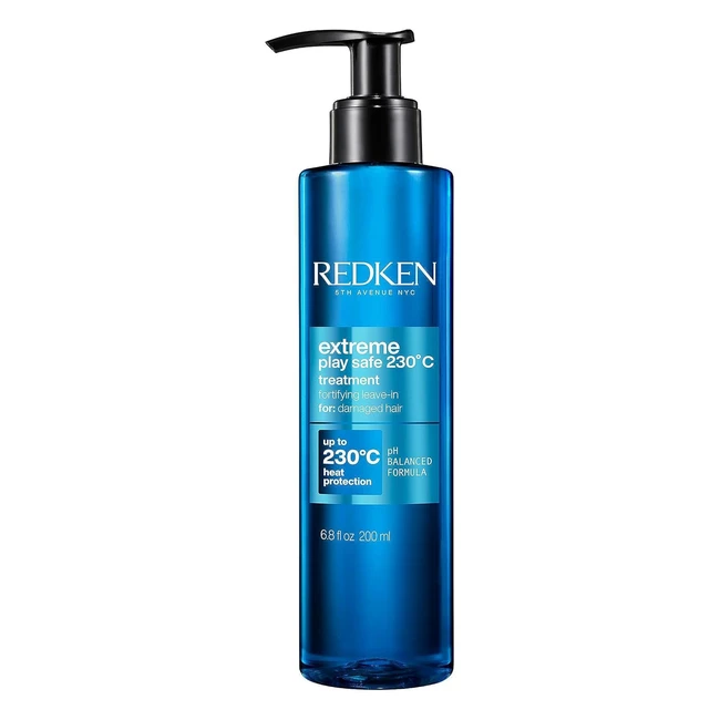 Redken Play Safe Extreme - Trattamento Termoprotettivo Senza Risciacquo per Capelli Danneggiati - 200 ml