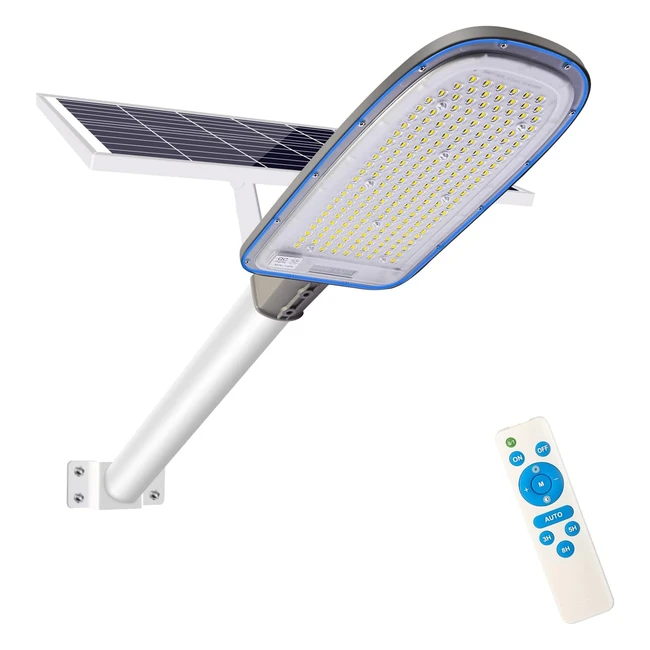 Lampione Solare LED Esterno 400W - Alta Qualità - 6500K - 48000mAh - Telecomando