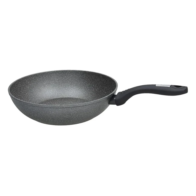 Wok Tognana Mythe Marble Noir 28cm - Corps en Aluminium Forgé - Antiadhérence Maximale
