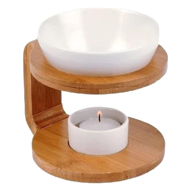 Lampada Aromatica Pajoma Moon Marrone Braun - Design Elegante - Complemento in Bambù - Ref. 122690