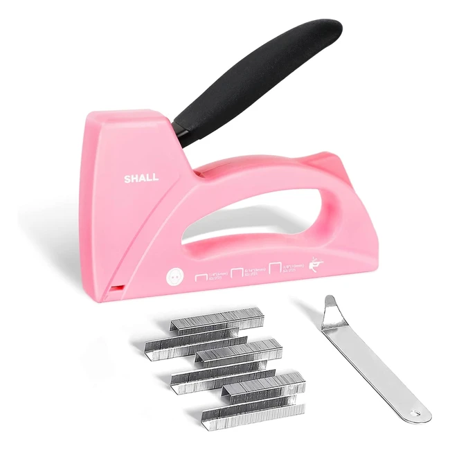 Agrafeuse légère pour bois - Agrafeuse de tapissier avec 1600 agrafes JT21 14 5/16 3/8 - Pistolet agrafeuse pour travaux manuels bricolage