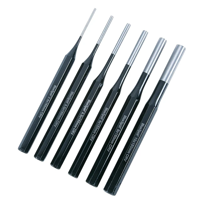 Lot de 6 pièces de chasse-goupilles parallèles noirs Blue Spot 22443