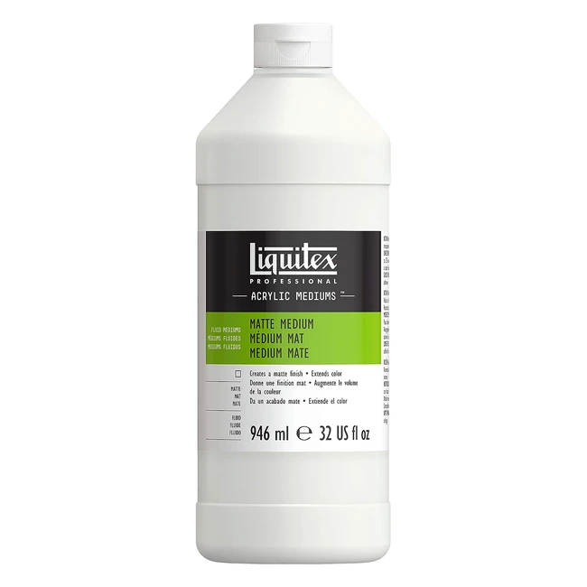 Liquitex Additif Medium Mat - Flacon 946ml - Texture fluide brillante