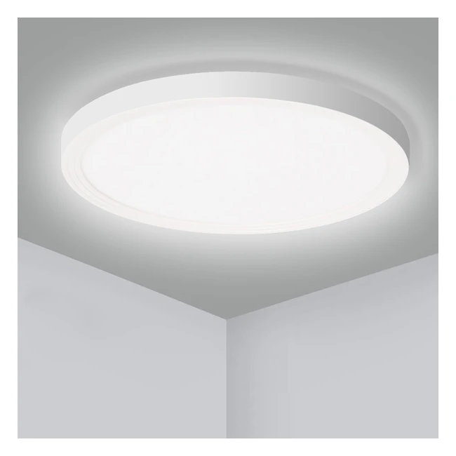 Charyjod LED Ceiling Lights 18W 1620lm 5000K Cold White Flush Ceiling Lamps