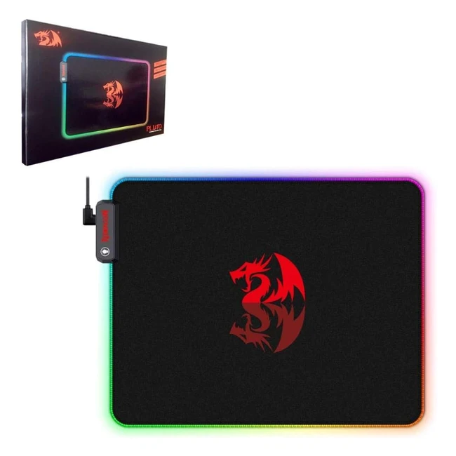 Tapis de souris gamer Redragon Pluto RGB USB - Ergonomique et étanche - Jeux vidéo PC/Mac