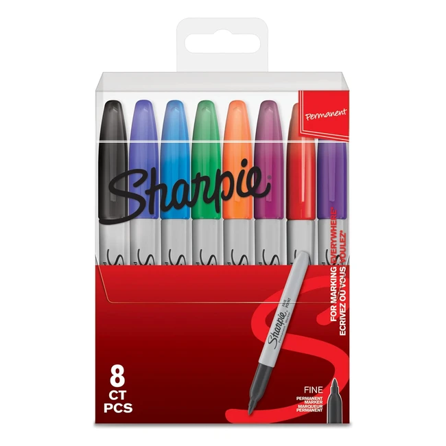 Sharpie Pennarelli Indelebili Punta Fine - Confezione da 8 Colori Divertenti