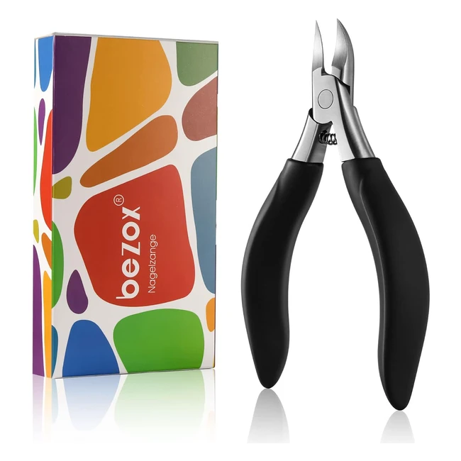 Bezox Toe Nail Clippers Trimmer for Thick Nails - Heavy Duty, Soft Grip, Metal Gift Boxes
