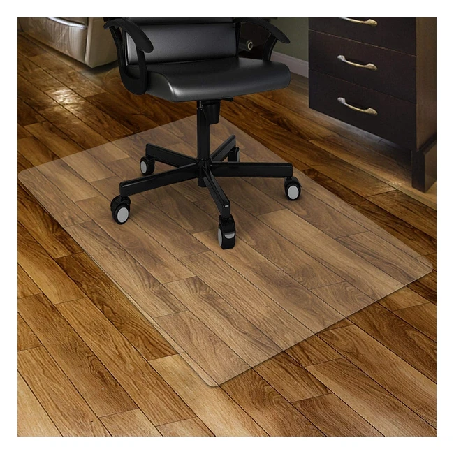 Kuyal Clear Chair Mat for Hard Floors 90x120cm 3x4 - Protects Wood and Tile - No