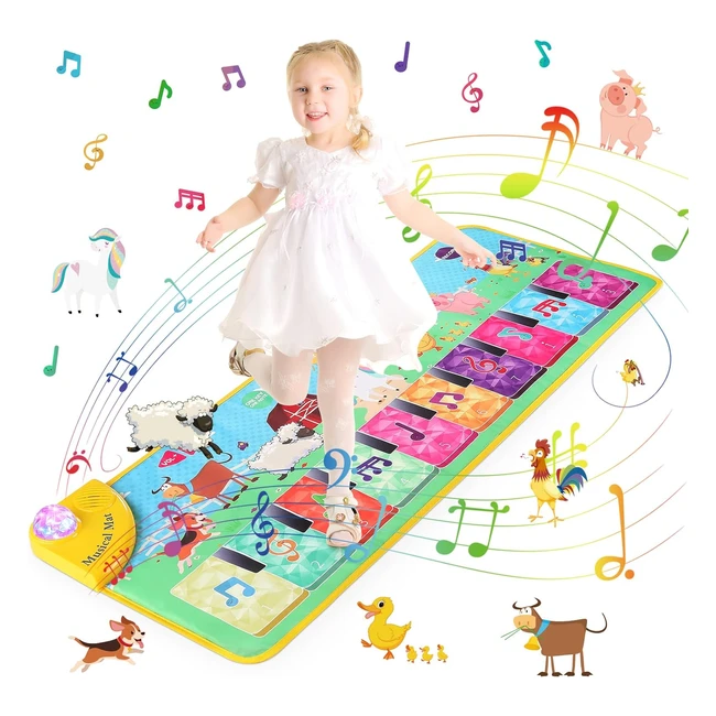 Tappeto Musicale Renfox per Bambini - Educativo e Divertente - Regalo di Compleanno