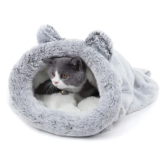 Soft Self Warming Cat Sleeping Bag - Pawz Road - Silver Grey - 60x58cm