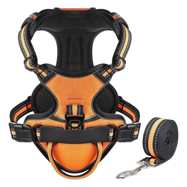 Harnais pour chiens réfléchissant - Réglable avec laisse - Confortable et respirant