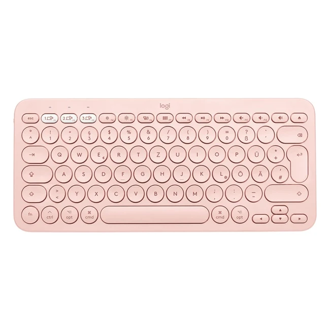Tastiera Bluetooth Logitech K380 per Mac - Rosa - Multidispositivo - DEU - Centrale