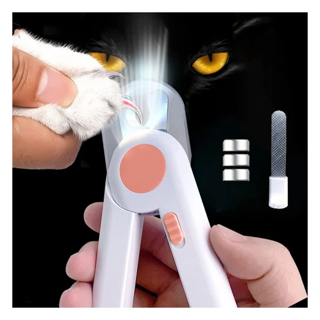 Eproicks Pet Nail Clipper with LED Light - Professional Claw Trimmer for Small and Medium Pets