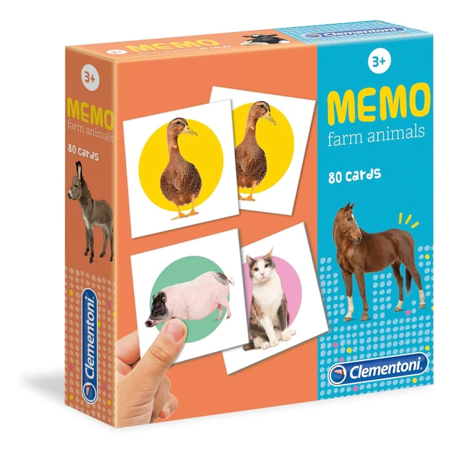 Jeu Mémo Animaux de la Ferme Clementoni - Réf. 12345 - Stimulez la mémoire et l'apprentissage!