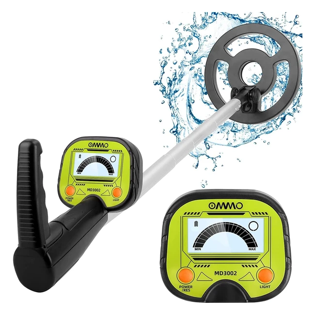 OMMO Metal Detector for Kids - LCD Display, Waterproof Coil, Extendable Pole - Hunt Gold and Silver