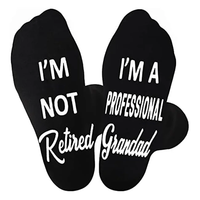 Jeasona Black Calf-Length Socks with Grippers Non-Slip Cotton Size 9-11 - Soft & Comfortable