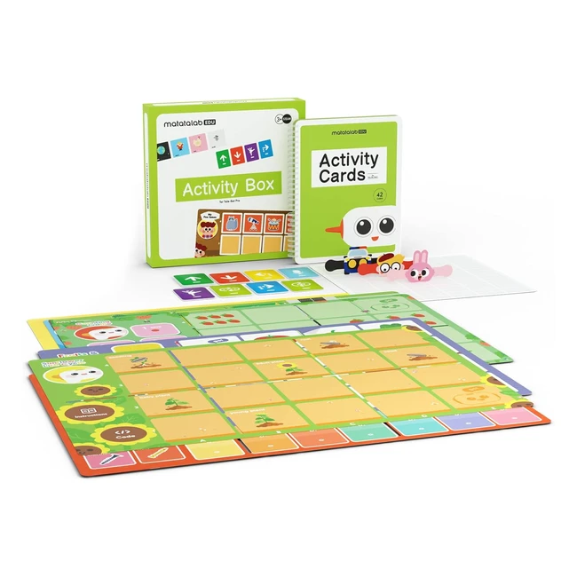 Matatalab Activity Box for Talebot Pro Coding Robot Kit - Interactive Maps, Stickers, Command Cards