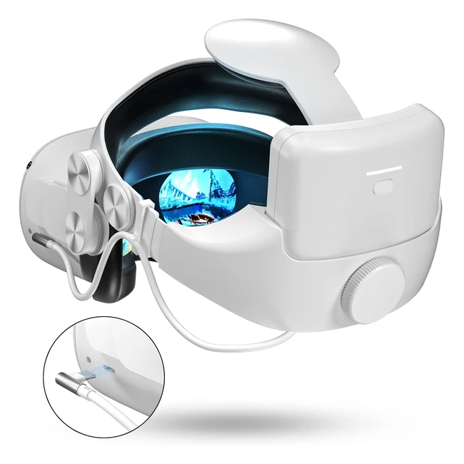 Enhanced Comfort Head Strap with Battery Pack for Oculus Quest 2 - Meta Quest 28000mAh Power Bank