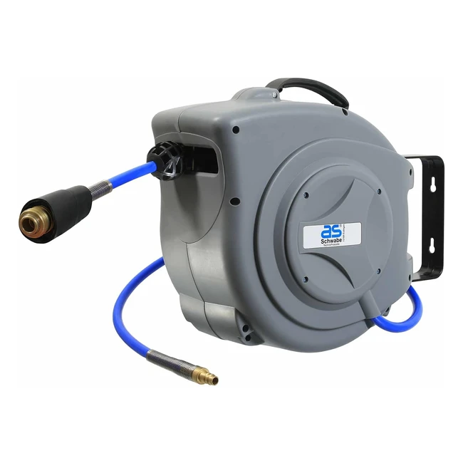 Carrete Profesional Automático de Aire Comprimido - Schwabe - Ref. 123456 - Manguera de Poliuretano