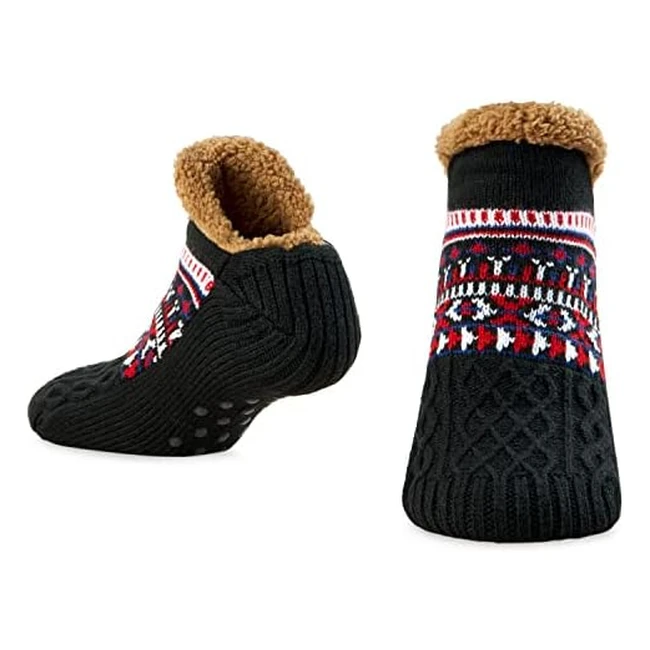 CityComfort Slipper Socks for Women  Men - Heat Holding Non-Slip Wool Knitted