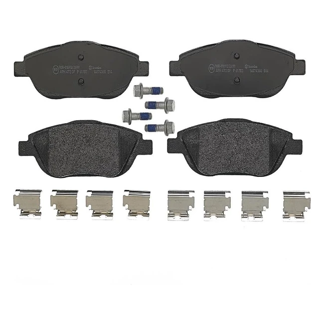 Plaquettes de frein avant Brembo P61103 - Norme ECE R90 - Équivalent à LOE WVA No 24883