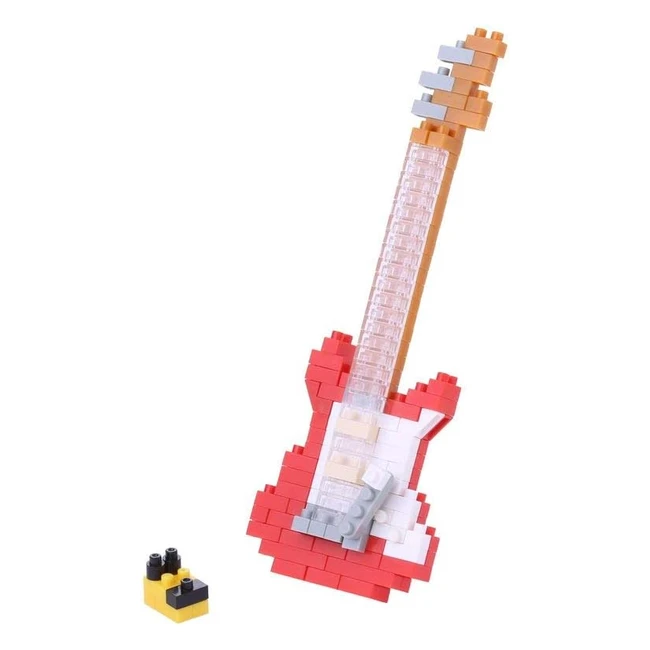 Set de construcción de guitarra eléctrica Nanoblock NANNBC171 - Roja