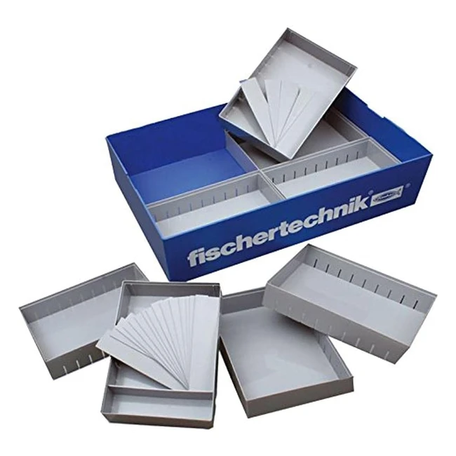 Boîte de rangement fischertechnik 30383 - Stockage idéal pour éléments de construction - 8 casiers de rangement inclus