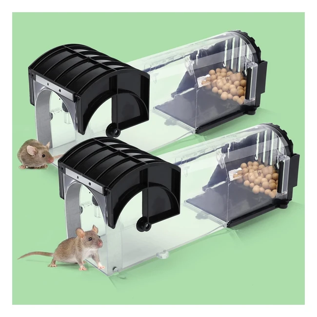 Egoflyya Humane Mouse Trap - Quick, Effective, and Reusable - Indoor/Outdoor - 2 Pack