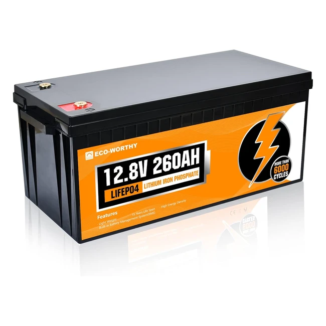 Batterie lithium 128V 260Ah Ecoworthy avec 6000 cycles et protection BMS