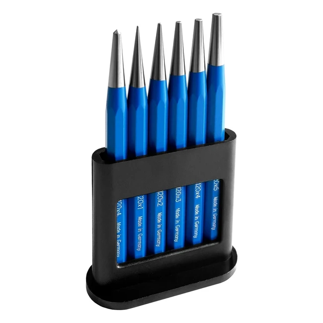 Set Cacciapunte SR Punzoni 6pz 12345mm - Punzone Centrale 4mm - Acciaio CRV - Ma