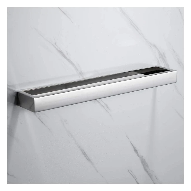 Melairy Bagno Portasciugamani 30cm Autoadesivo - Salva Spazio - Acciaio Inossidabile - Cromo