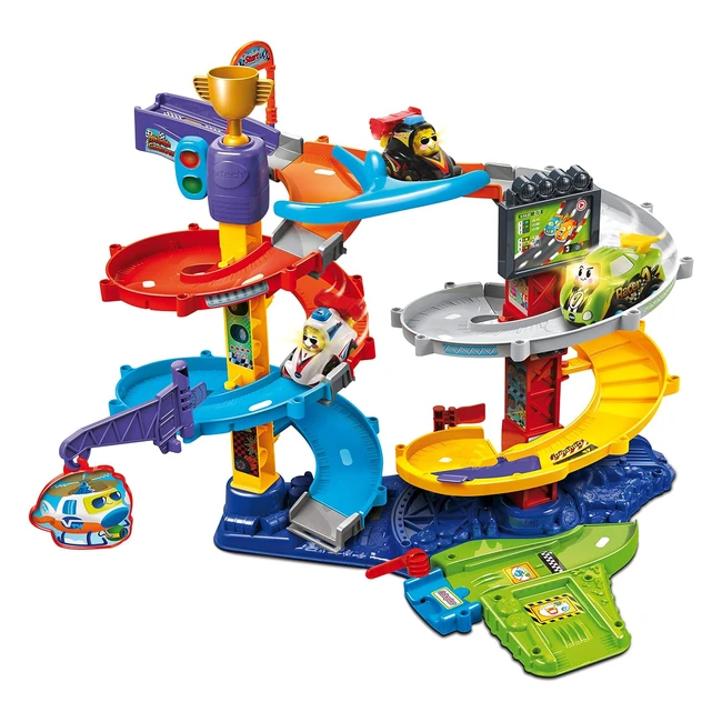 VTech Toot-Toot Drivers Twist Race Tower - Racing Cars for Boys and Girls - Car Tracks for Kids