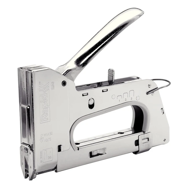 Graffatrice Manuale Rapid Pro R36 - Fissaggio Cavi - Acciaio Resistente - Regolatore Forza - Facile da Usare