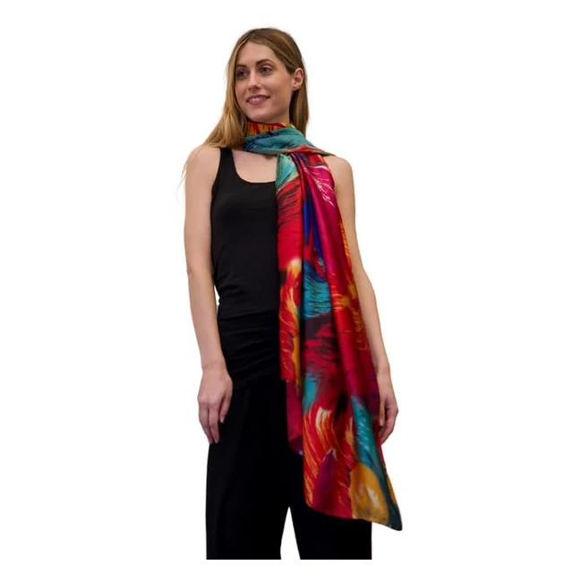 Trillion London Spring Collection Silk Scarf for Women - Lightweight & Stylish - Beige