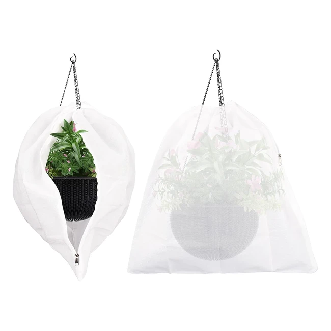 Abimars Garden Fleece Bags for Plants - 2 Pack 60x60cm - 80gsm Horticultural Fro