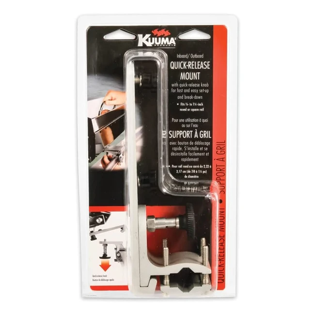 Fixation rapide pour grille de bateau Kuuma 58195 - Aluminium anodisé - Acier inoxydable - Installation facile