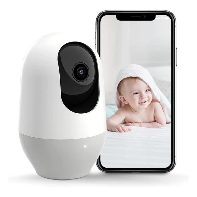 Nooie Baby Monitor 360° WiFi Camera | Night Vision | 1080p HD | Motion Tracking | Works with Alexa