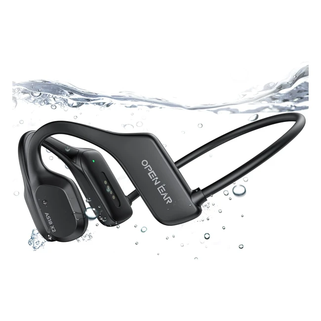 Waterproof Bone Conduction Headphones - Open Ear Bluetooth 53 - MP3 16G Memory - Swimming Sports Headset