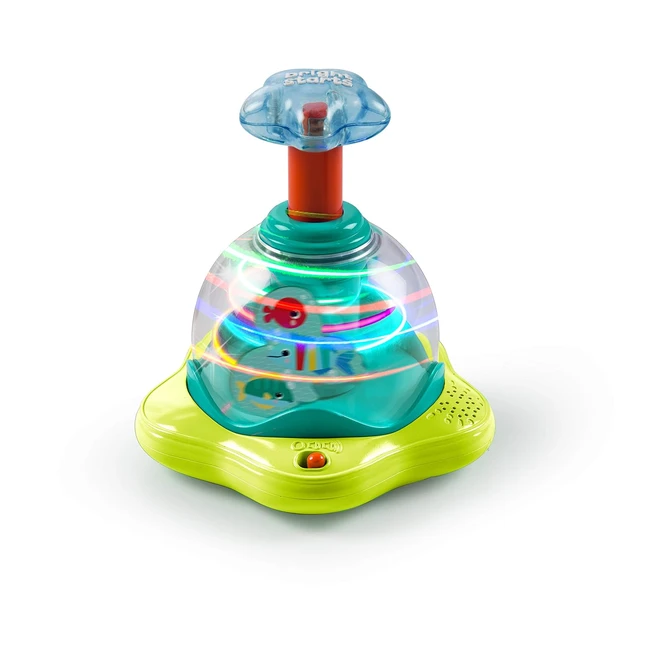 Bright Starts 10042 Press & Glow Spinner Musikspielzeug mit blinkenden Lichtern und Melodien fördert motorische Fähigkeiten und das Verständnis von Ursache und Wirkung