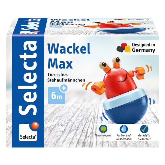 Jouet vacillant culbuto Max en bois - Selecta 61066