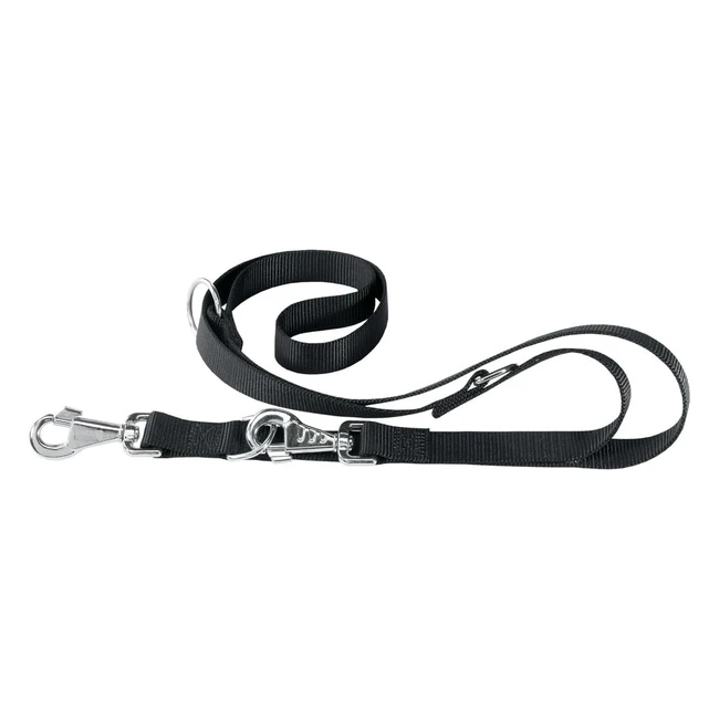 Guinzaglio Ferplast Club GA20200 - Nylon Robusto - Regolabile 20mm x L 120x200cm - Nero