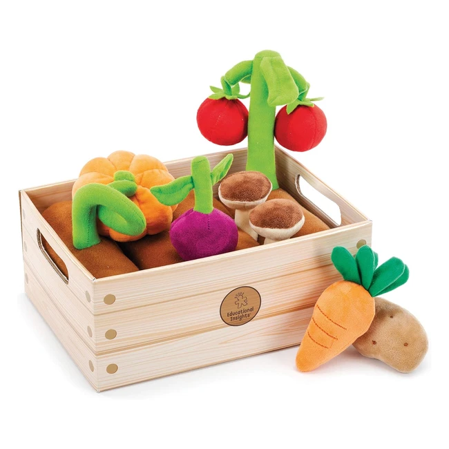 Set 8 Pezzi Giocattolo Morbide Verdure dell'Orto, Stimola Creatività e Apprendimento, 2+ Anni