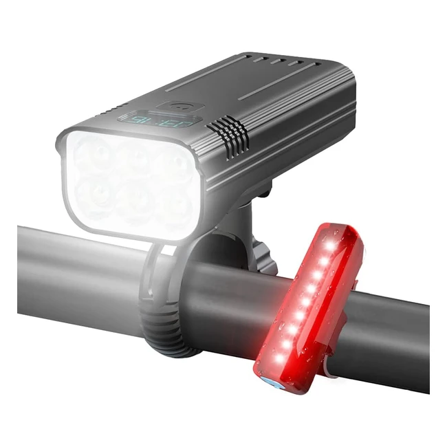 Victoper Bike Lights - Super Bright 6000 Lumens - USB Rechargeable - 5 Modes - Durable & Waterproof